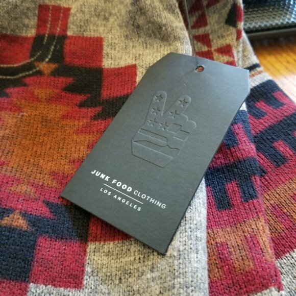 NWT! Soft & Comfy Long-Sleeve Sweater Coat w/Southwestern Design & Button Close - Picture 15 of 15